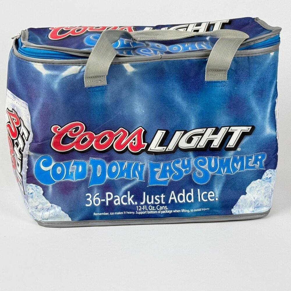 Coors Light 2004 Cooler Bag 36 Pack Cold Down Easy Summer Insulated Zip